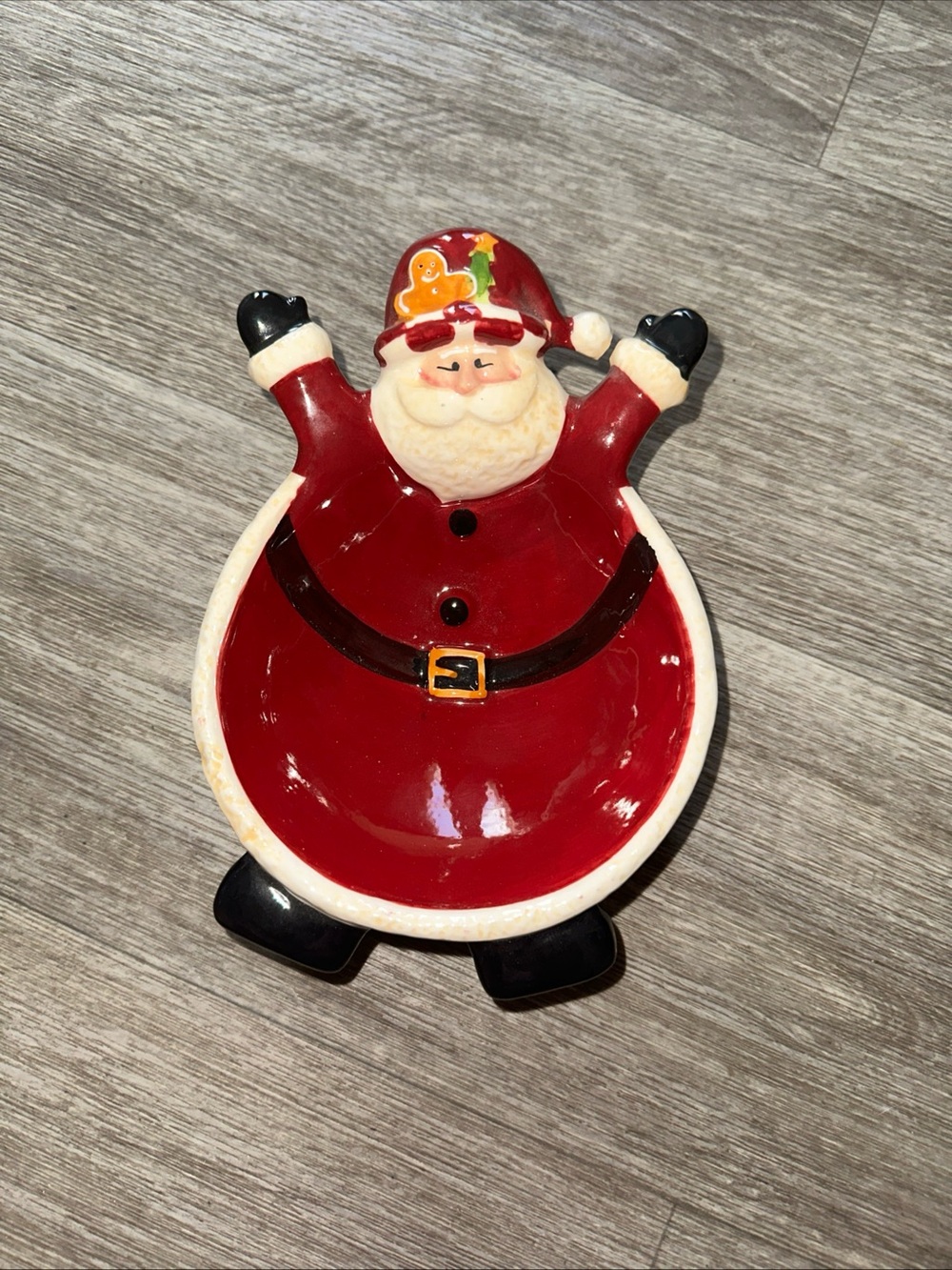 Festive Red Santa Candy Dish - Holiday Home Decor